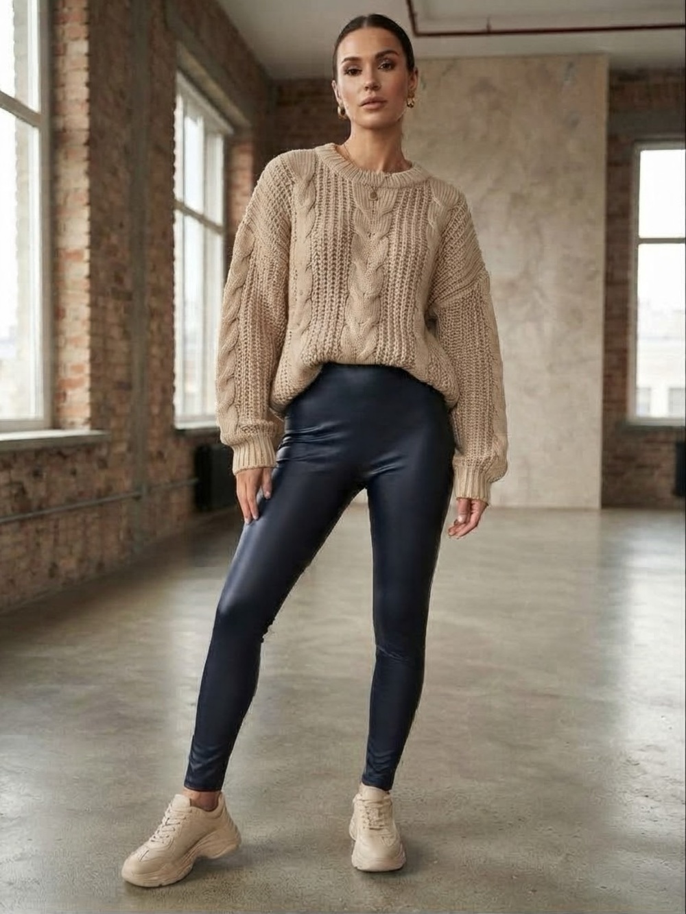 OFFLINE By Aerie Real Luxe Faux Leather Legging Blue